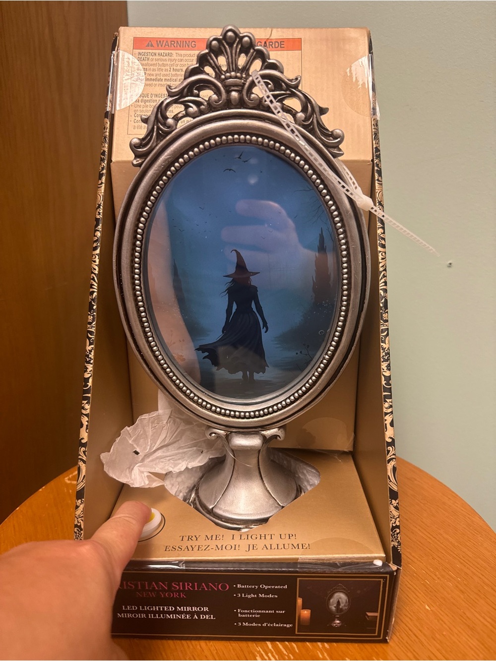 CHRISTIAN SIRIANO New York Halloween LED light up mirror witch